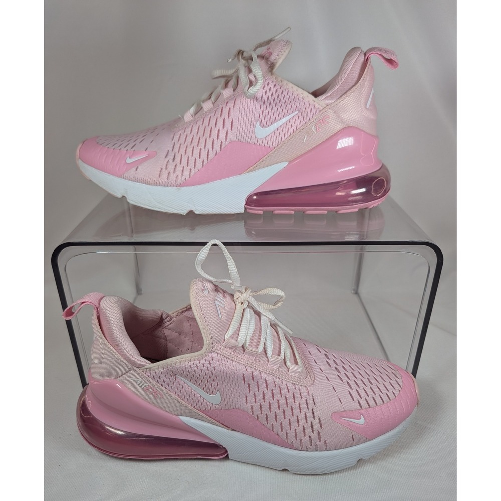 Nike Air Max 270 Pink White Youth Running Shoes Size 7Y Women's 8.5